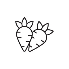 Carrot icon design with white background stock illustration