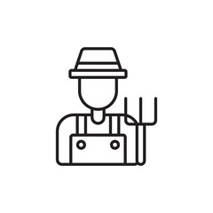 Farmer icon design with white background stock illustration