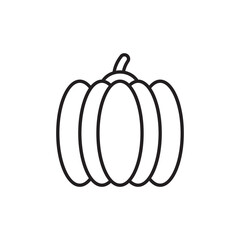 Pumpkin icon design with white background stock illustration