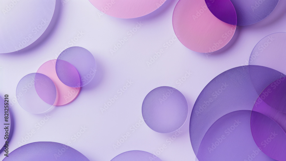 Aufkleber minimalist illustration with circles in different shades of purple, arranged in a gradient pattern o