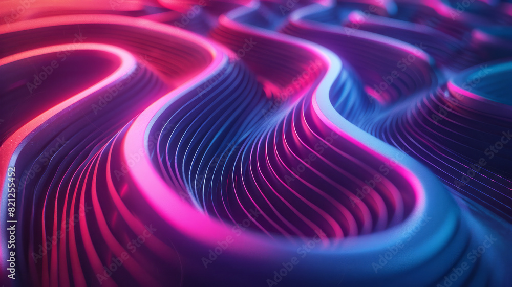 Aufkleber illustration featuring zigzag lines in neon colors, arranged in a spiral pattern to create a sense o