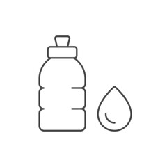 Water bottle line outline icon