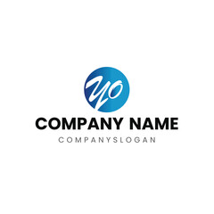 Letter YO initial logo design 