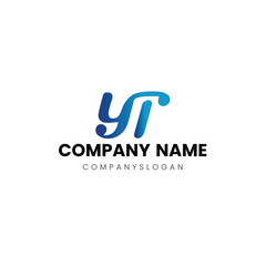 Letter YT initial logo design 