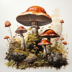 orange and yellow mushrooms