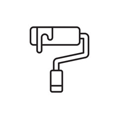 Paint Roller icon design with white background stock illustration