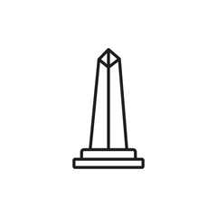 Obelisk icon design with white background stock illustration