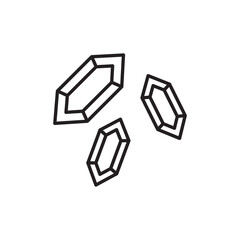 Diamond icon design with white background stock illustration