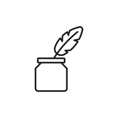 Feather icon design with white background stock illustration