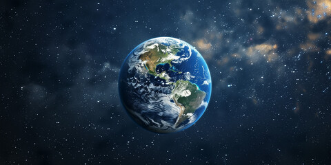 Planet earth in outer space