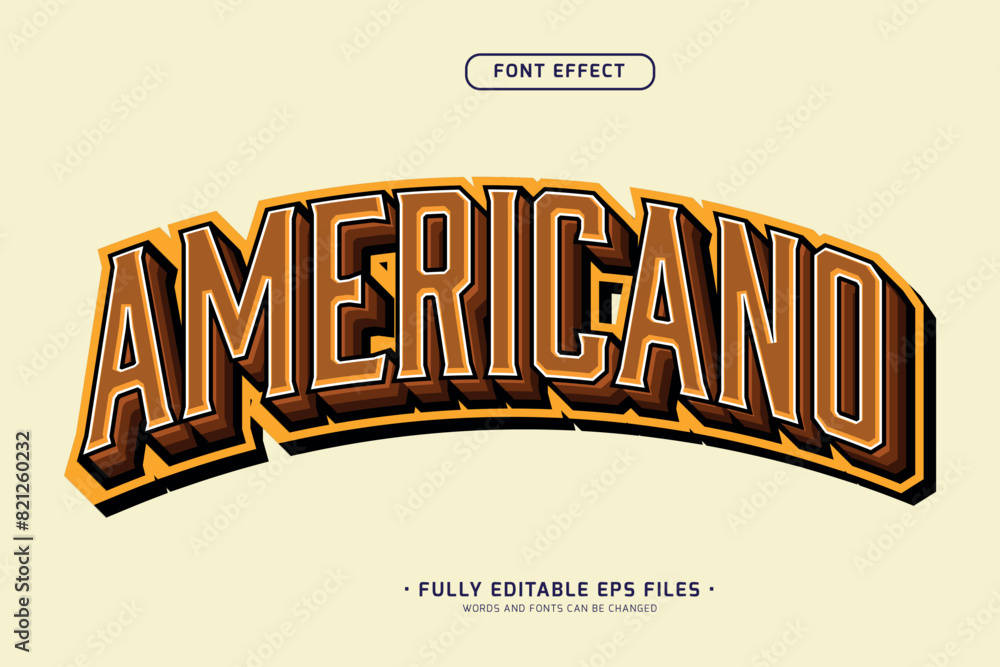 Poster retro and vintage editable text effect with arch font style for logo or menu food and beverage busin