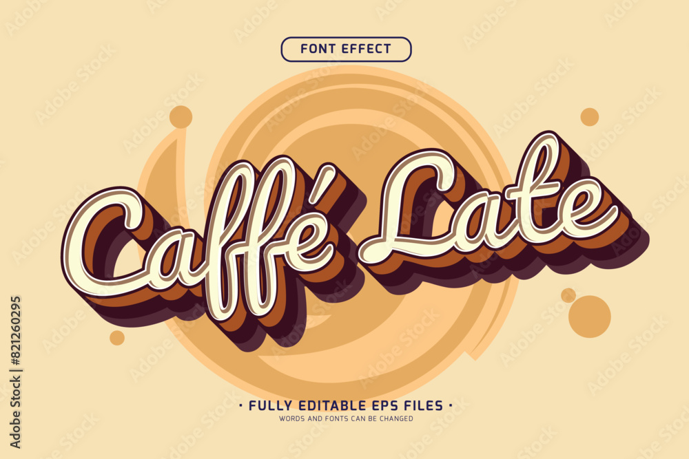 Fototapete retro and vintage editable text effect with bold font style for logo or menu food and beverage busin