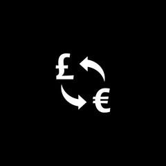 Obraz premium Finance, business currency exchange. Money currency icon on black background 