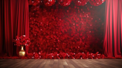 Exquisite red-themed wedding decor. Adding flair to the event