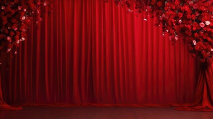 Mesmerizing red-themed wedding setup. Evoking passion and romance