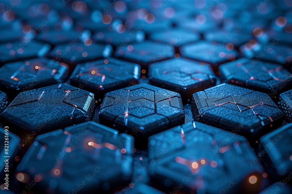 Wall mural close up view of a computer keyboard