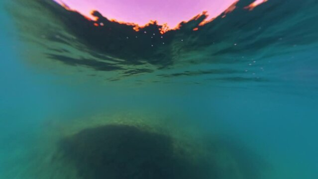 Kekova, Antalya, Mediterranean coast shot from boat
