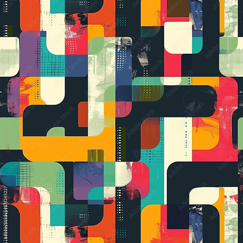 Poster abstract pattern that captures the essence of retro nostalgia