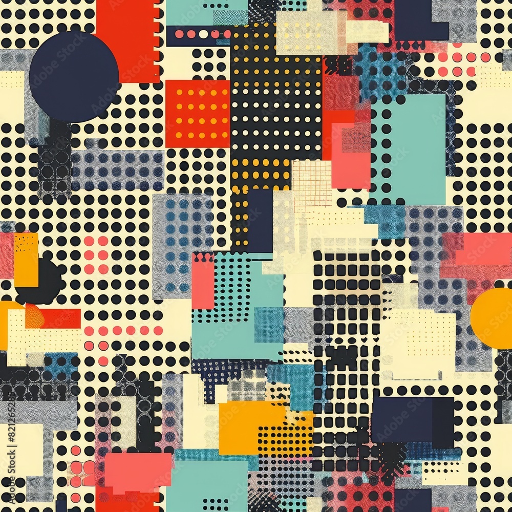 Poster abstract pattern that captures the essence of retro nostalgia