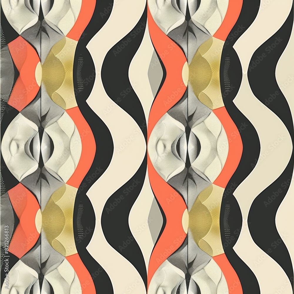 Poster abstract pattern that plays with the concept of perspective,