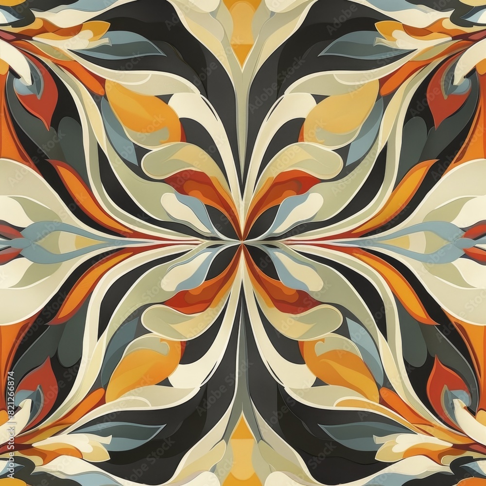 Poster abstract pattern that plays with the concept of duality,