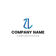 Letter ZL initial logo design 