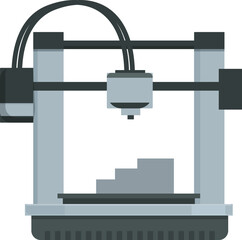 Obraz premium Modern 3d printer illustration showcasing advanced additive manufacturing technology and precision equipment for innovative digital fabrication and prototyping in industrial engineering and creative d