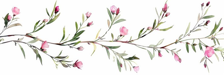 Whimsical Botanical Illustration of Wild Herbs and Flowers for Nature Lovers Generative AI