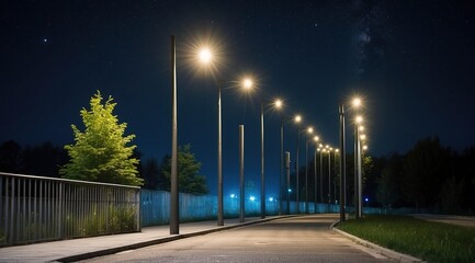 Modern street LED lighting pole