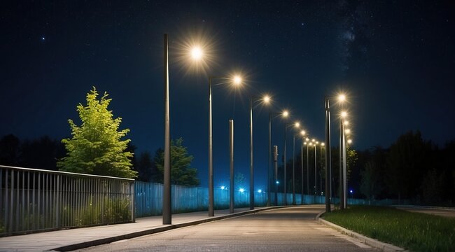 Modern street LED lighting pole