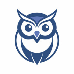 Owl Minimalist and Simple logo Vector illustration