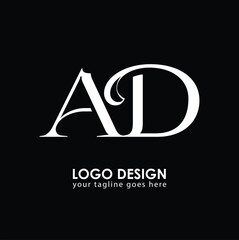 AD AD Logo Design, Creative Minimal Letter AD AD Monogram