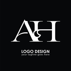 AH AH Logo Design, Creative Minimal Letter AH AH Monogram