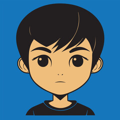 Cute boy child with a smile vector design