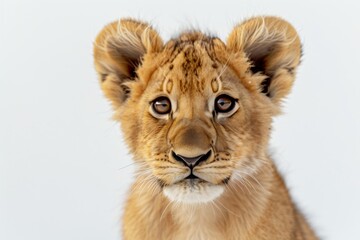 Obraz premium Young Lion Cub Staring at Camera
