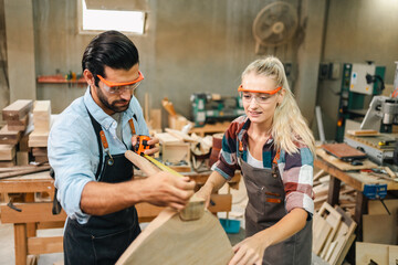 carpenter workshop with timber equipment and carpenter's shop tool, craft woodwork industry by...