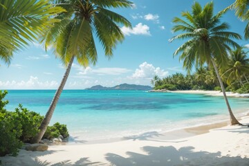 Fototapeta premium Tropical Sunday: Serenity by the Beach