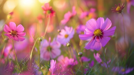 Fototapeta premium the freshness and vitality of summer flowers. generative ai