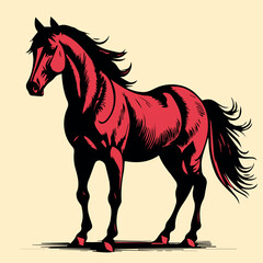 horse head silhouette vector design