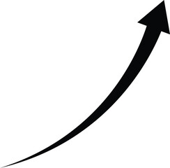black arrow up vector