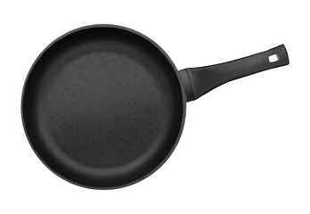 3d black frying pan isplated on white background