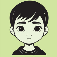 Cute boy child with a smile vector design