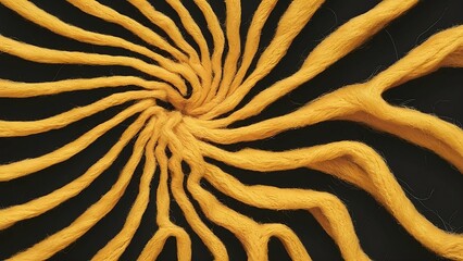 Abstract background, wool texture, yellow and black colors.