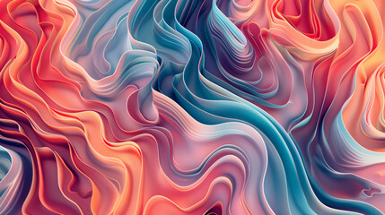 Fototapeta premium Colorful Abstract Background With Wavy Lines