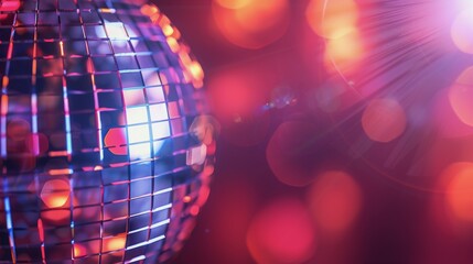 Shiny Disco Ball Hanging From Ceiling