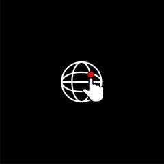 Fototapeta premium Global Network icon . Social network internet connection virtual world web communication global dependence net users.