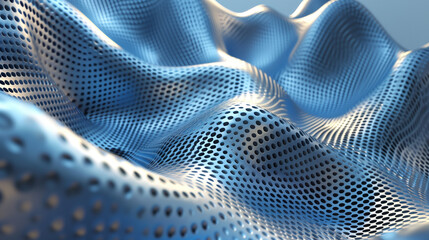 Close Up View of Blue Fabric