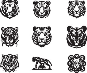Obraz premium tiger bundle vector
