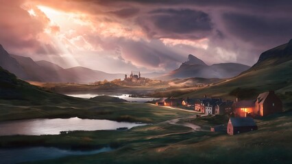 sunrise over the mountains