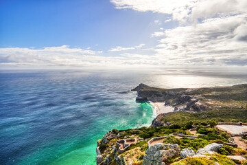 Dias Beach Aerial View during a Sunny Day, Cape Town